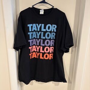 Taylor Swift colorful black T-shirt 3XL